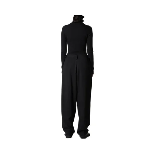 W/Ry Washer Processed Gauze Single Tuck Pants