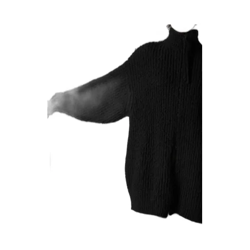 Fleece Raised Zip-Up Cardigan