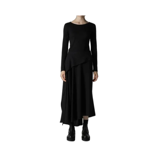 W/Ry Washer Processed Gauze Asymmetric Skirt