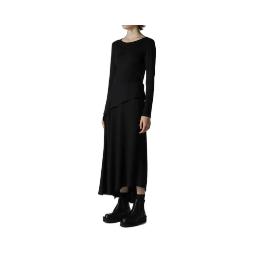W/Ry Washer Processed Gauze Asymmetric Skirt