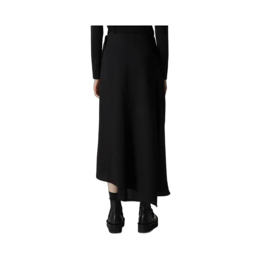 W/Ry Washer Processed Gauze Asymmetric Skirt