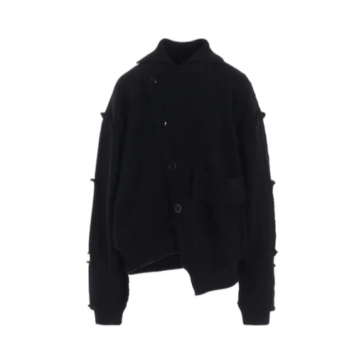 Deconstructed Design Cable Knit Cardigan