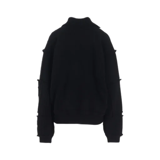 Deconstructed Design Cable Knit Cardigan