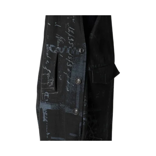 8Oz Denim Collage Print Overalls