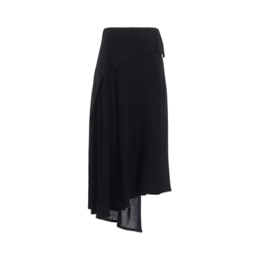 W/Ry Washer Processed Gauze Asymmetric Skirt