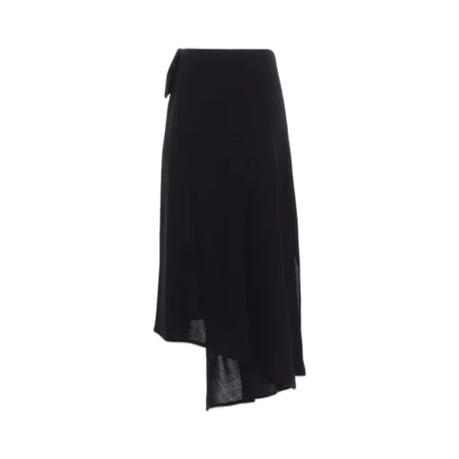 W/Ry Washer Processed Gauze Asymmetric Skirt