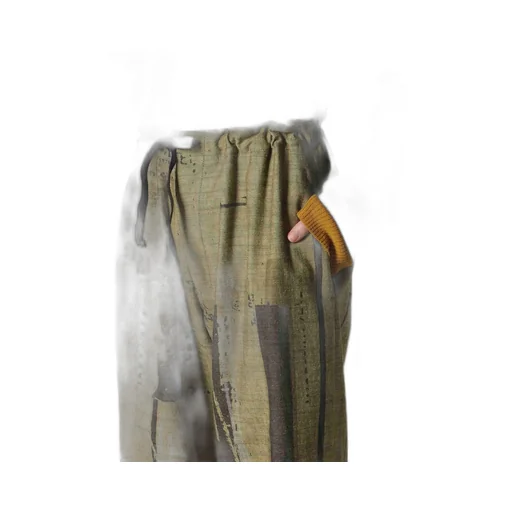 8Oz Denim Collage Print Straight String Pants