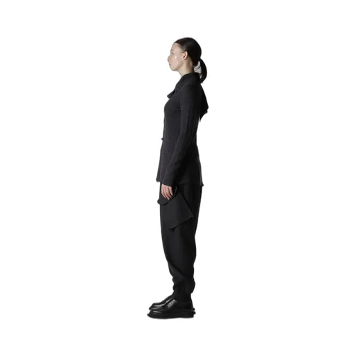 Double Collar Assymetric Cardigan