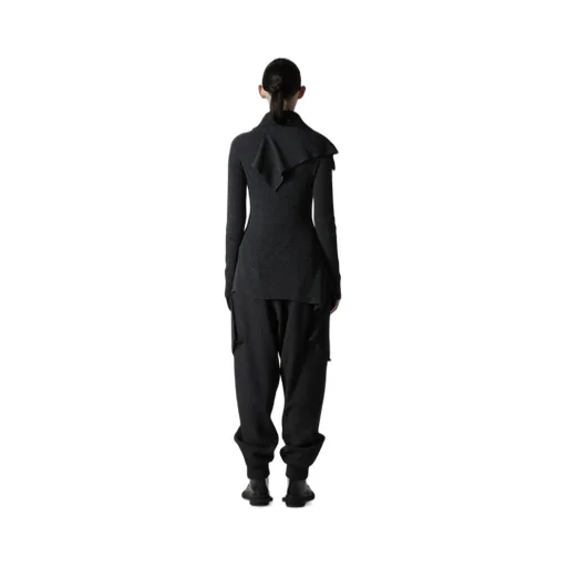 Double Collar Assymetric Cardigan