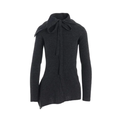 Double Collar Assymetric Cardigan