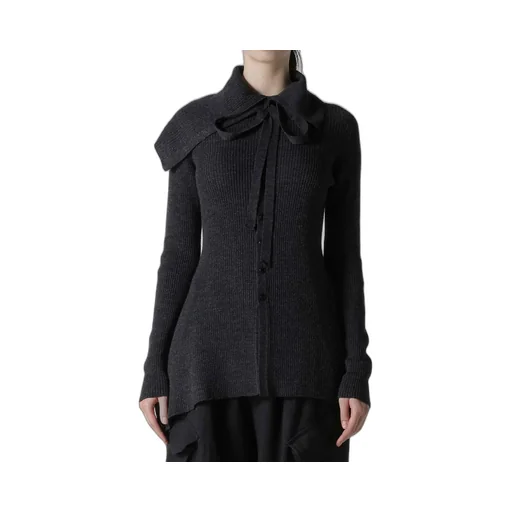 Double Collar Assymetric Cardigan