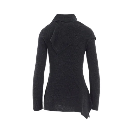 Double Collar Assymetric Cardigan
