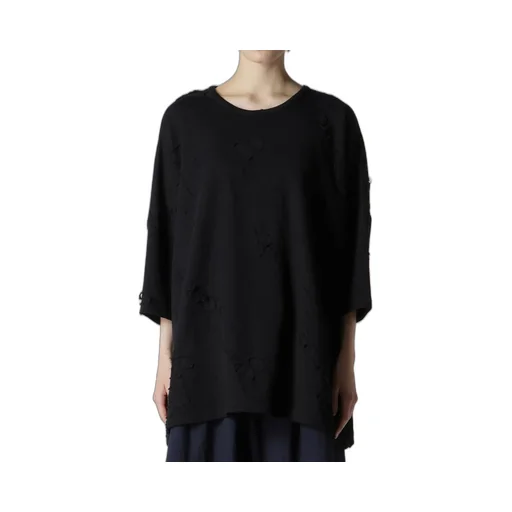 Bonded Hole Jq Round Neck Big T