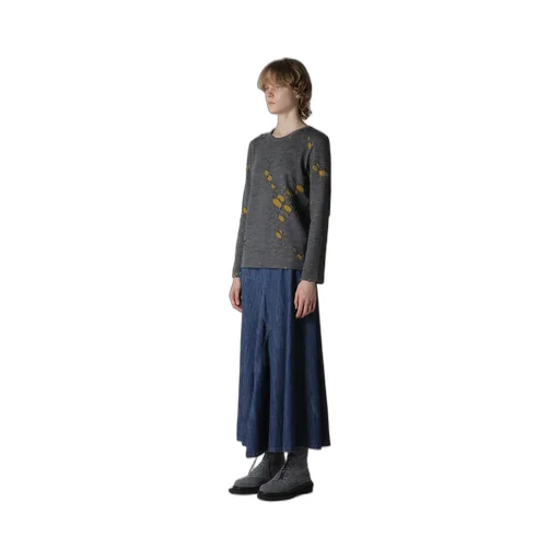 Bonded Hole Jq Round Neck Long T