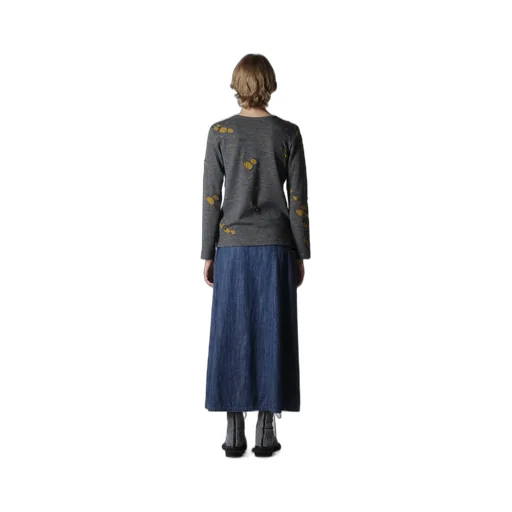 Bonded Hole Jq Round Neck Long T