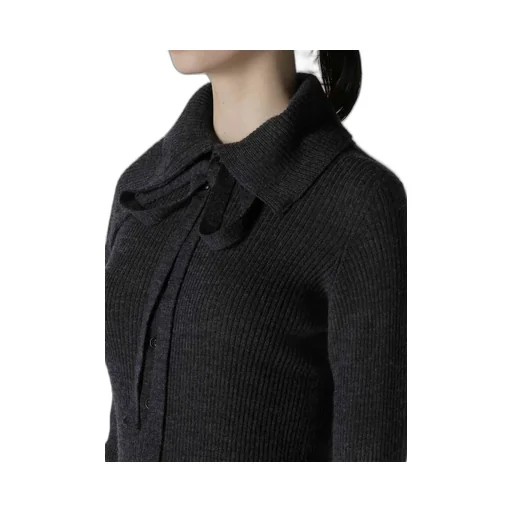Double Collar Assymetric Cardigan