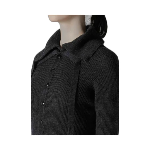 Double Collar Assymetric Cardigan