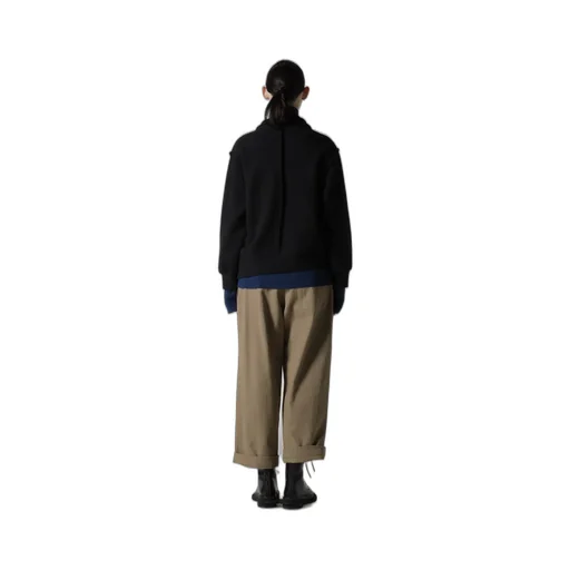 W/Ny Fleece Asymmetric Blouson