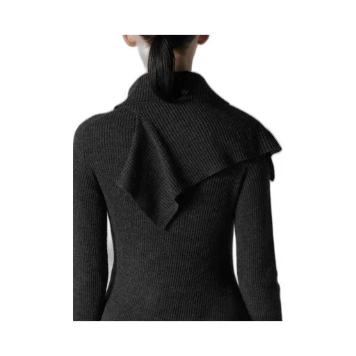 Double Collar Assymetric Cardigan
