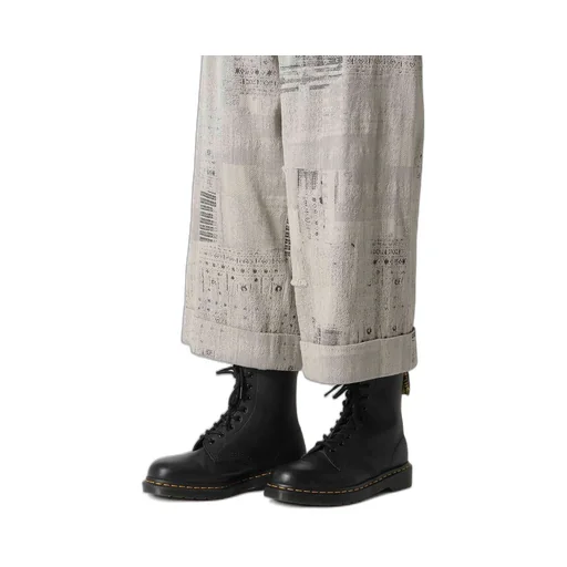 Patchwork Jq Front Tucked Pants