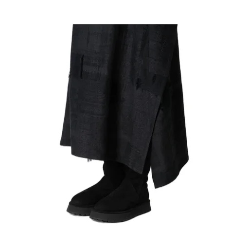 Patchwork Jacquard Wrap-Like Flare Skirt
