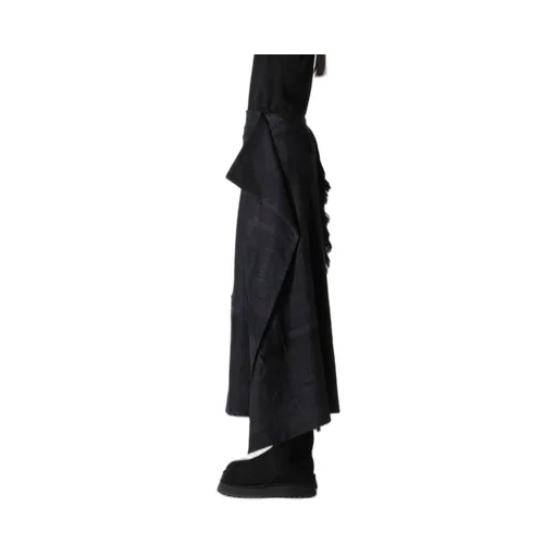 Patchwork Jacquard Wrap-Like Flare Skirt