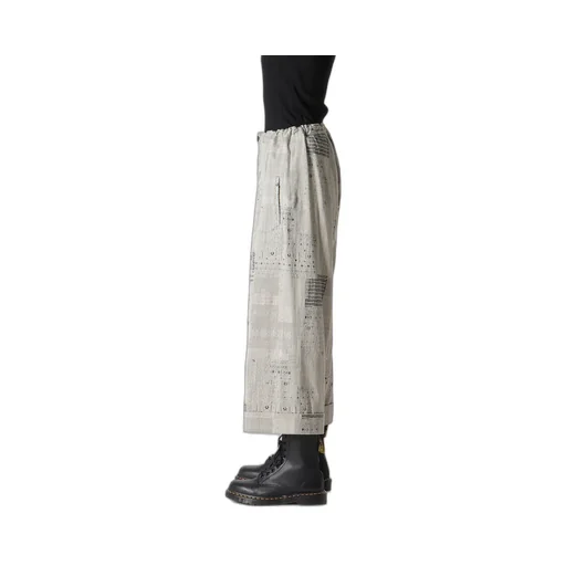 Patchwork Jq Front Tucked Pants