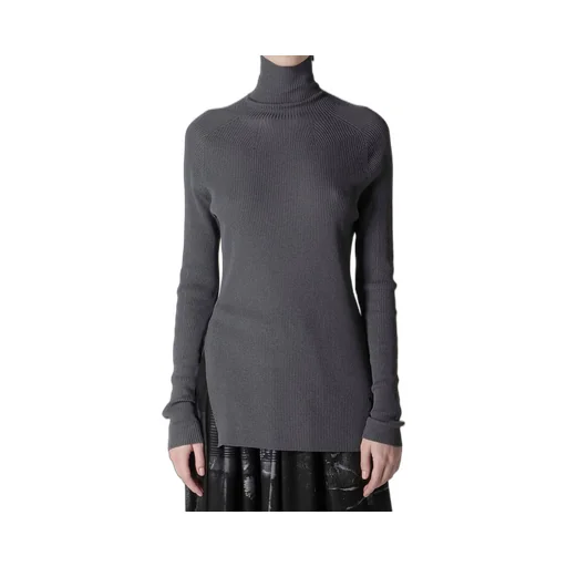 Ribbed High Neck Knit