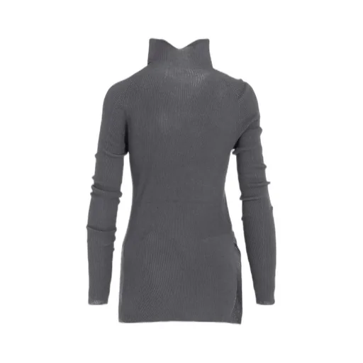 Ribbed High Neck Knit