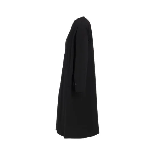 Cotton Nylon Gabardine Collarless Coat