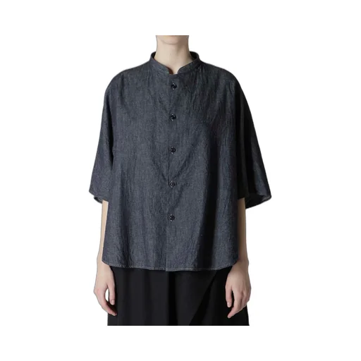 6Oz Stand Collar Blouse