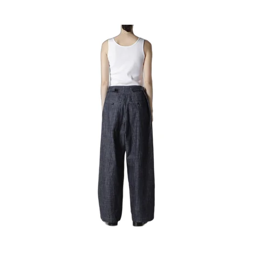 8Oz Waist String Wide Denim Pants