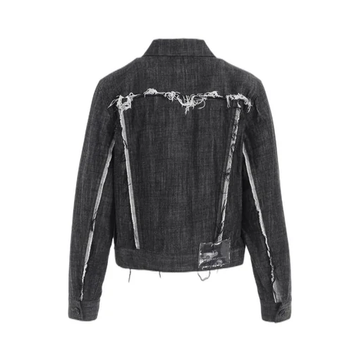 8Oz Untrimmed Panel Denim Jacket