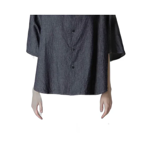 6Oz Stand Collar Blouse