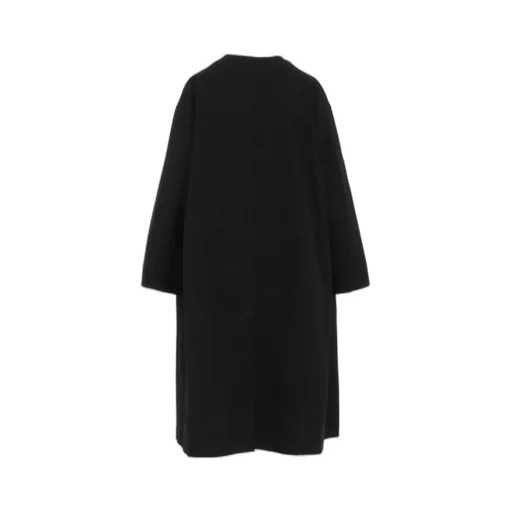Cotton Nylon Gabardine Collarless Coat