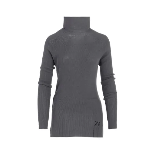 Ribbed High Neck Knit