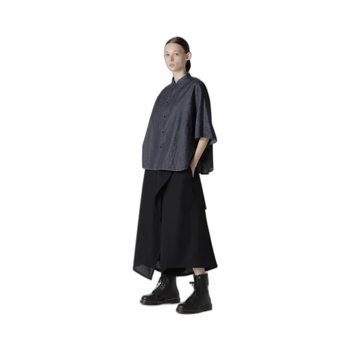 6Oz Stand Collar Blouse