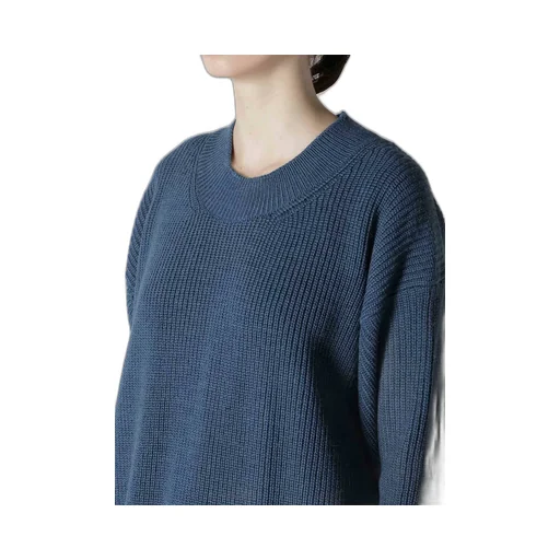 Big Round-Neck Knit Cardigan