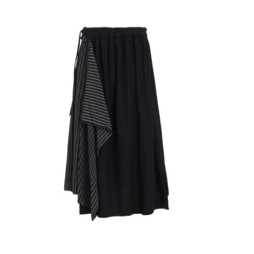 Cotton/Crepe De Chine Flare Skirt