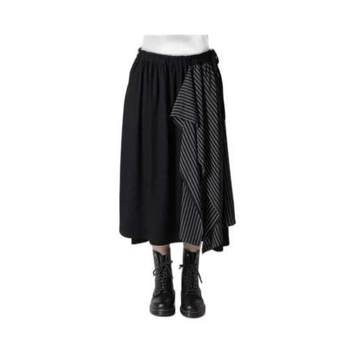 Cotton/Crepe De Chine Flare Skirt