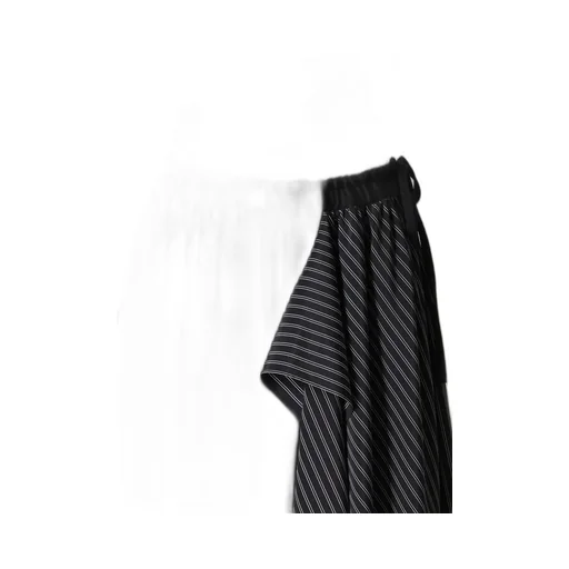 Cotton/Crepe De Chine Flare Skirt