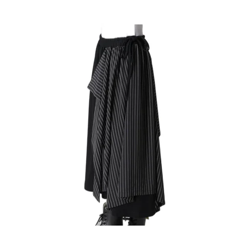 Cotton/Crepe De Chine Flare Skirt