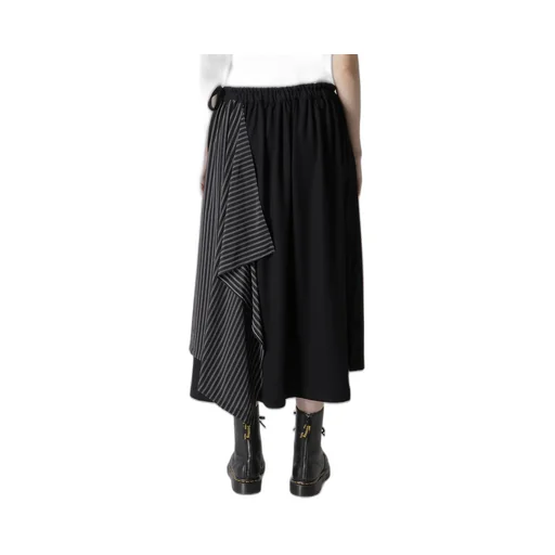 Cotton/Crepe De Chine Flare Skirt