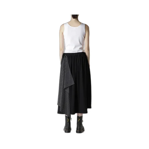 Cotton/Crepe De Chine Flare Skirt