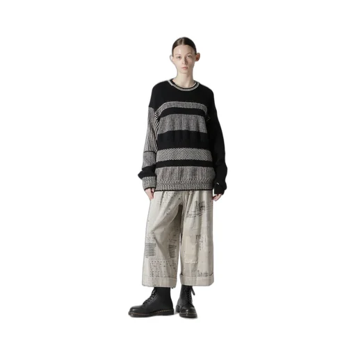 Naitive Jacquard Design Long Sleeve Pullover