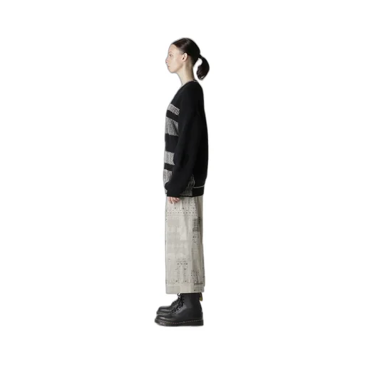 Naitive Jacquard Design Long Sleeve Pullover