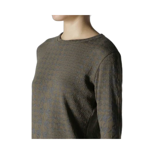 Houndstooth Unbalanced Long Sleeve T