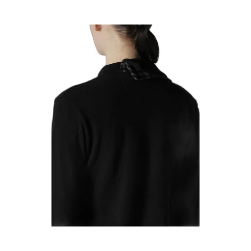 W/Ny Jersey Unbalanced Collar Cardigan