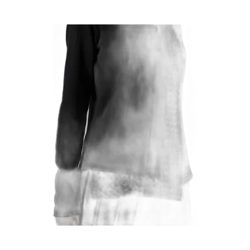 W/Ny Jersey Unbalanced Collar Cardigan