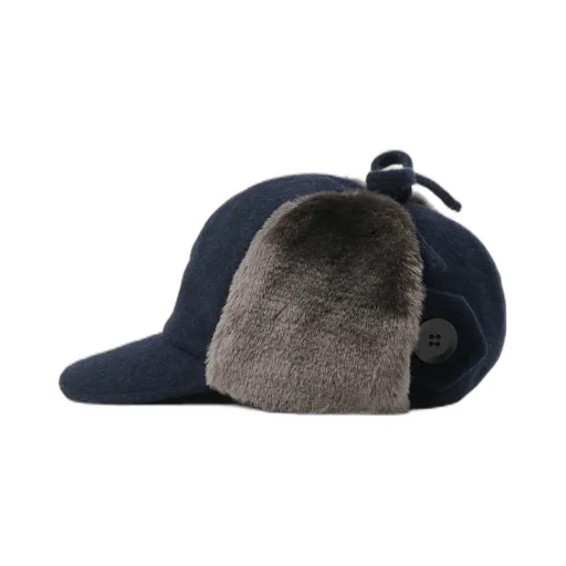 Fleece Cap With Fur Earmuff